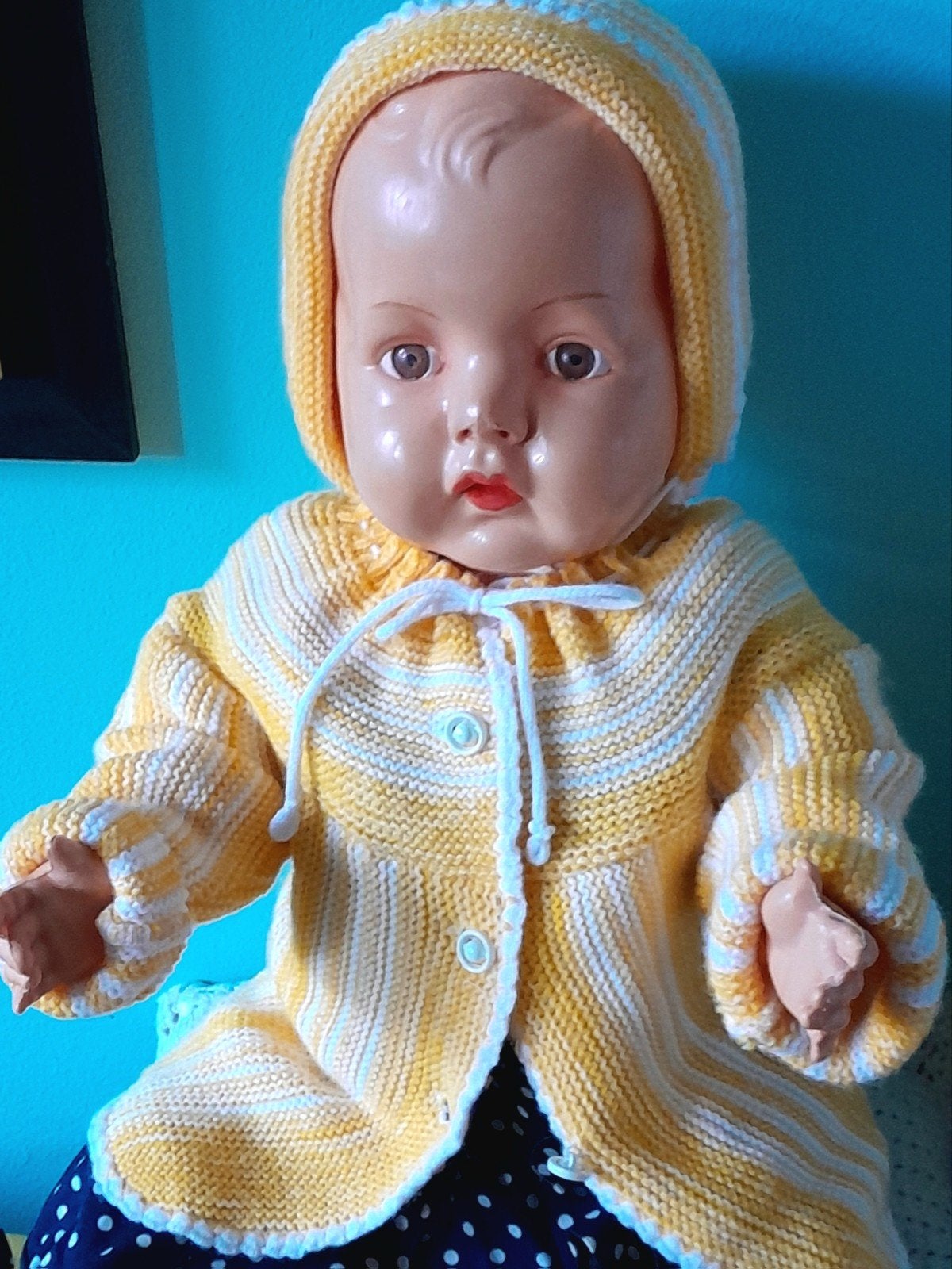 Poppenjasje past grote Wildebras babypop, Verzenden, Gebruikt, Kleertjes
