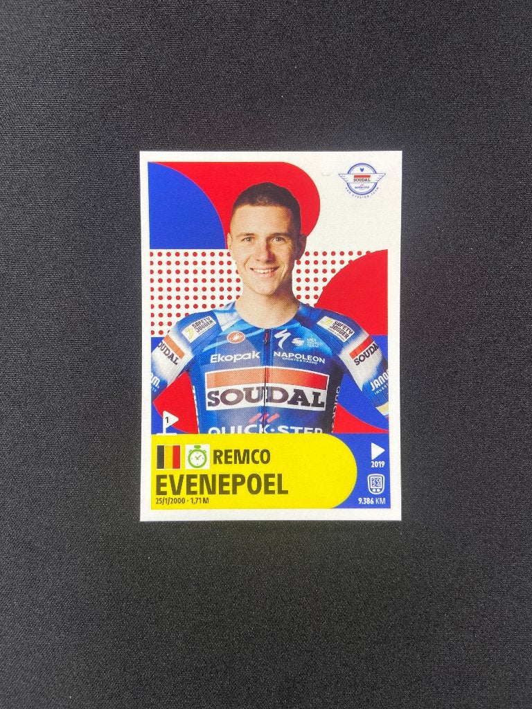Remco Evenepoel Panini Tour de France 2025 Sticker, Verzenden, Zo goed als nieuw, Overige sporten, Poster, Plaatje of Sticker