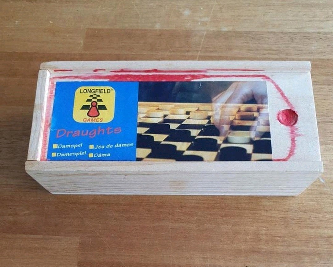 Longfield Damstenen, damschijven, dammen, Een of twee spelers, Ophalen of Verzenden, Longfield
