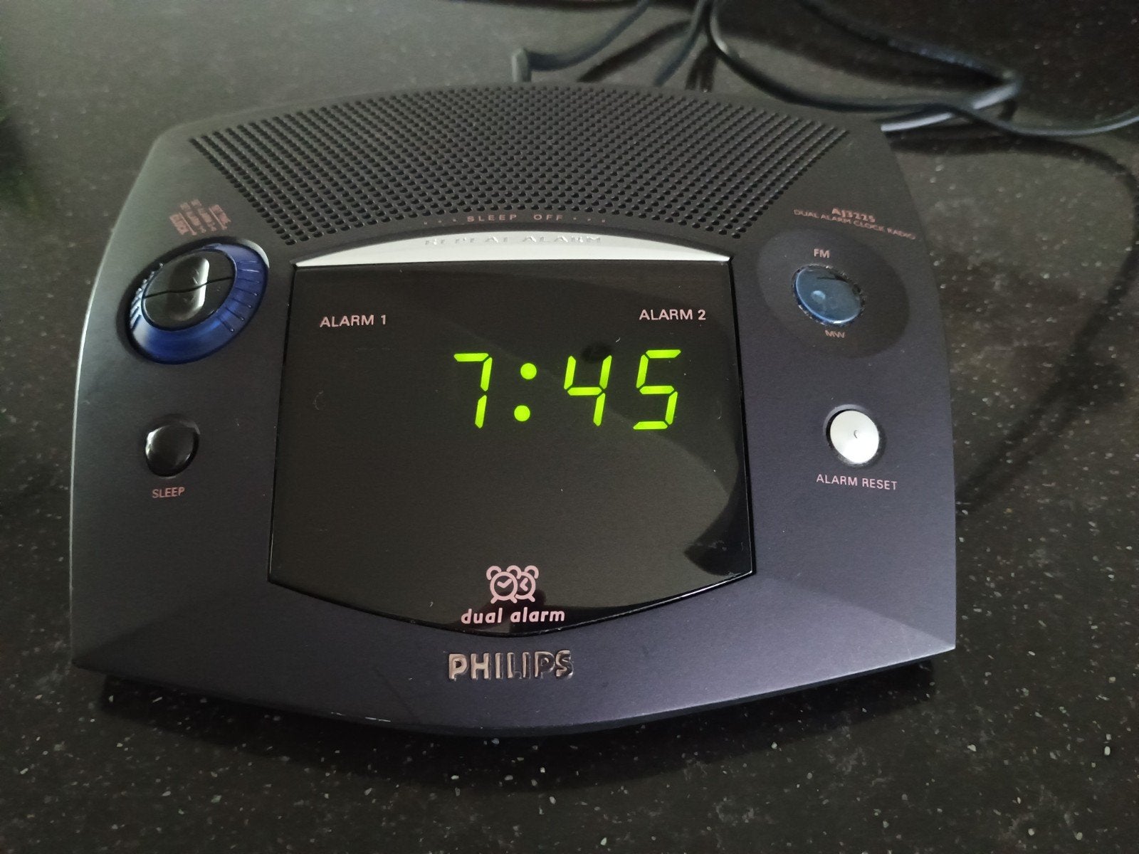 Philips AJ3225 Dual Alarm Klokradio - Werkt ook op 9V batter, Ophalen, Zo goed als nieuw, Radio