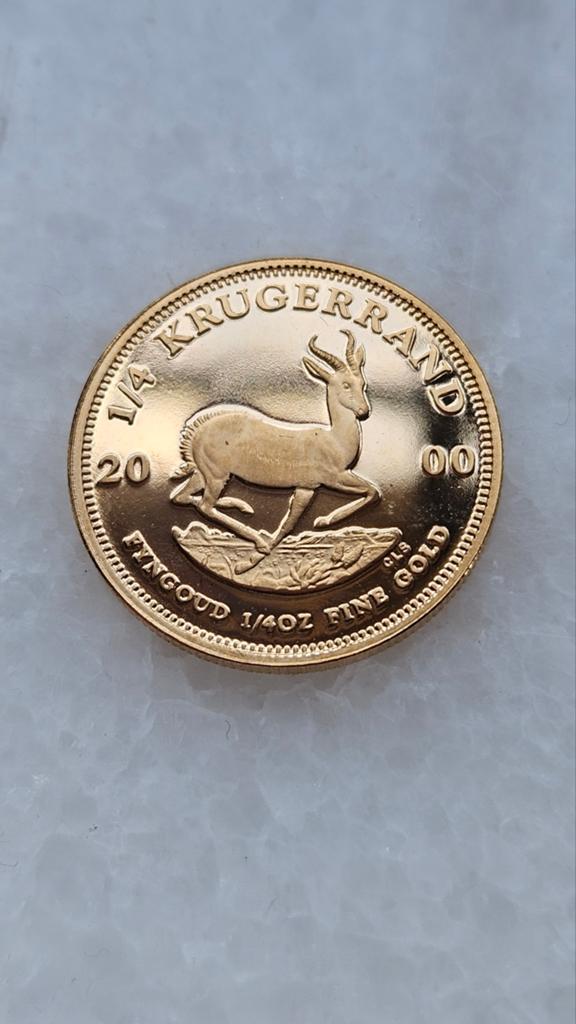 Gouden 1/4 ounce millenium proof krugerrand, Ophalen of Verzenden, Goud
