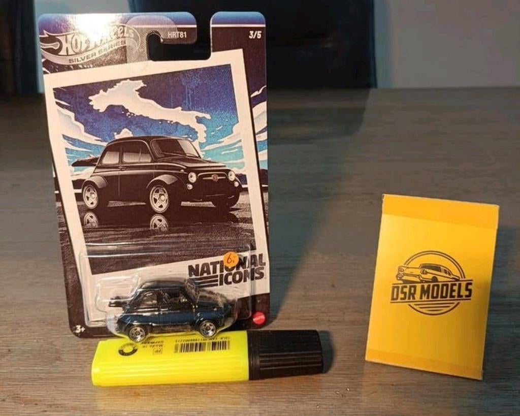 1:64 HotWheels silver series Fiat 500 D Modificado, S, Auto, R, Nieuw