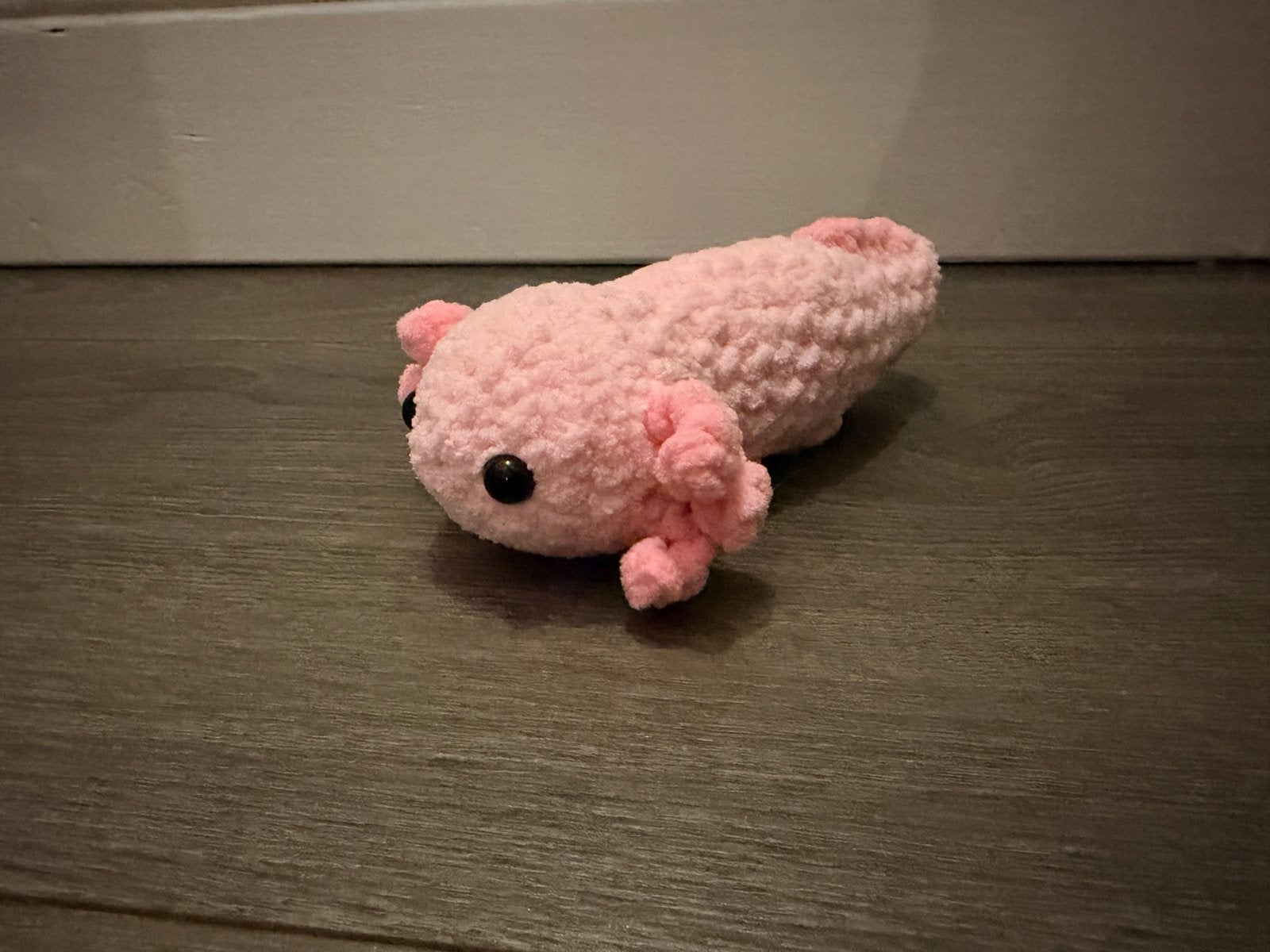Roze gehaakte Axolotl knuffel - Handgemaakt, Overige merken, Overige typen, Ophalen of Verzenden, Zo goed als nieuw