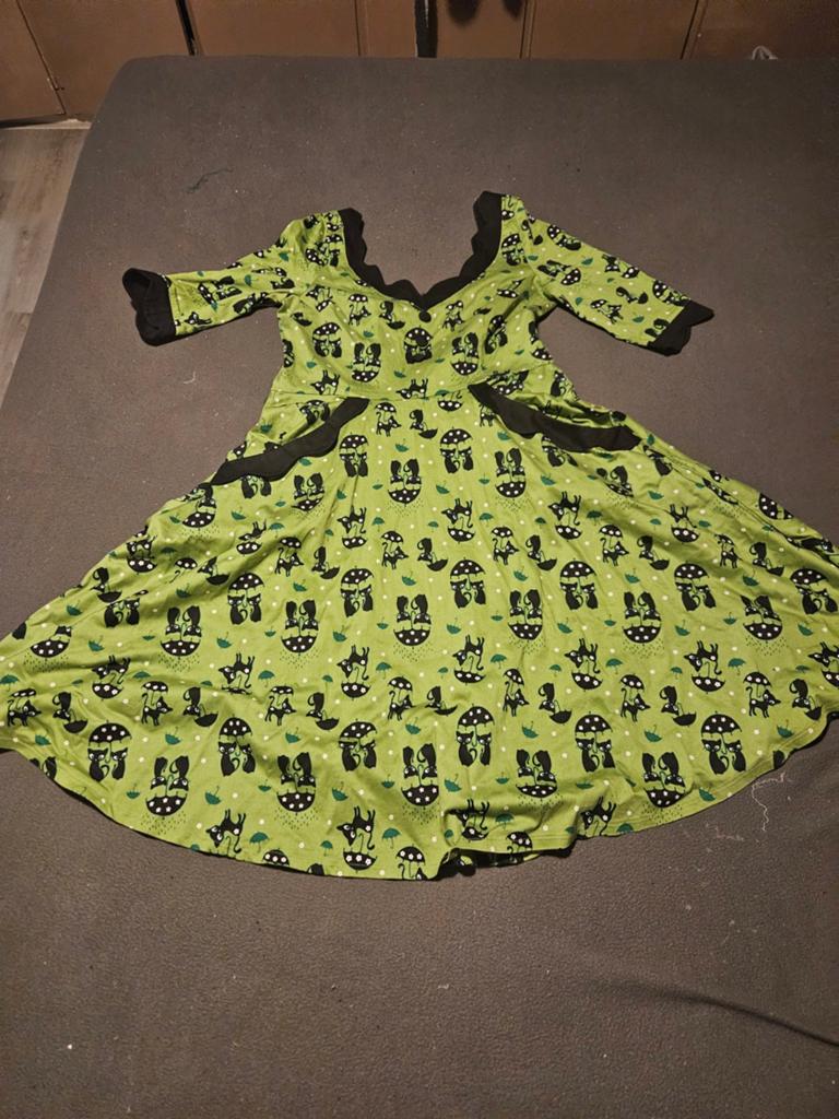 Voodoo Vixen jurk swingdress maat L, Voodoo Vixen, Ophalen of Verzenden, Knielengte, Gedragen