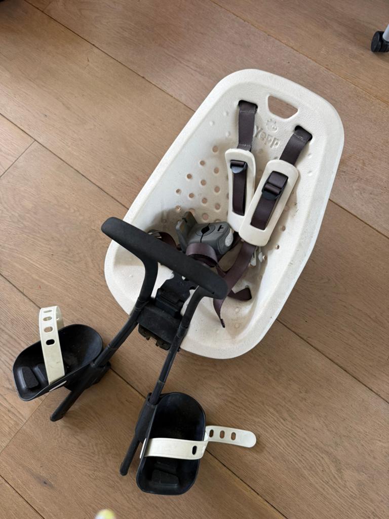 Yepp Mini kinder Voorzitje fiets wit, Ophalen, Voorzitje, 0 t/m 13 kg, Gebruikt