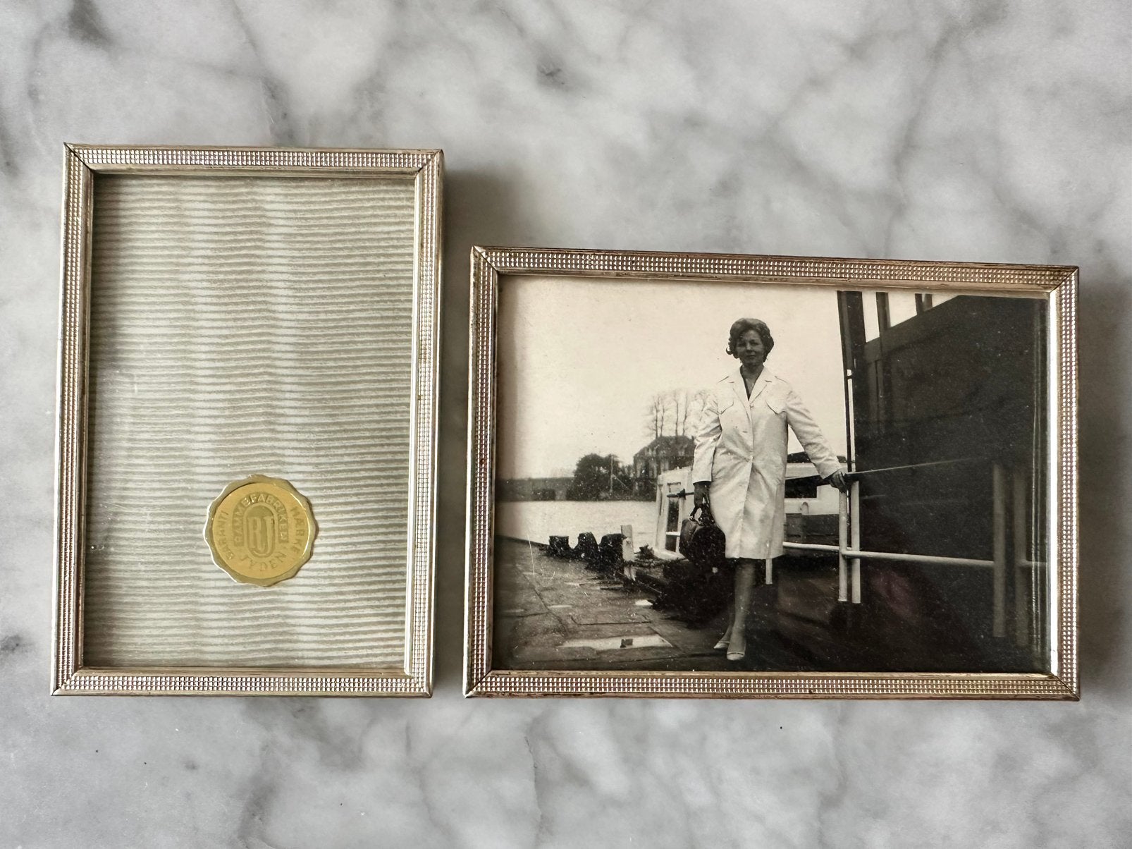 Fotolijstjes Set Bol Glas Jyden Antiek, Ophalen of Verzenden