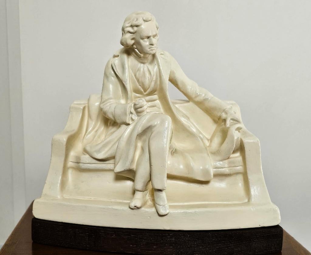 Oud BEELDje van componist Ludwig van Beethoven, Verzamelen, Ophalen of Verzenden, Zo goed als nieuw, Mens