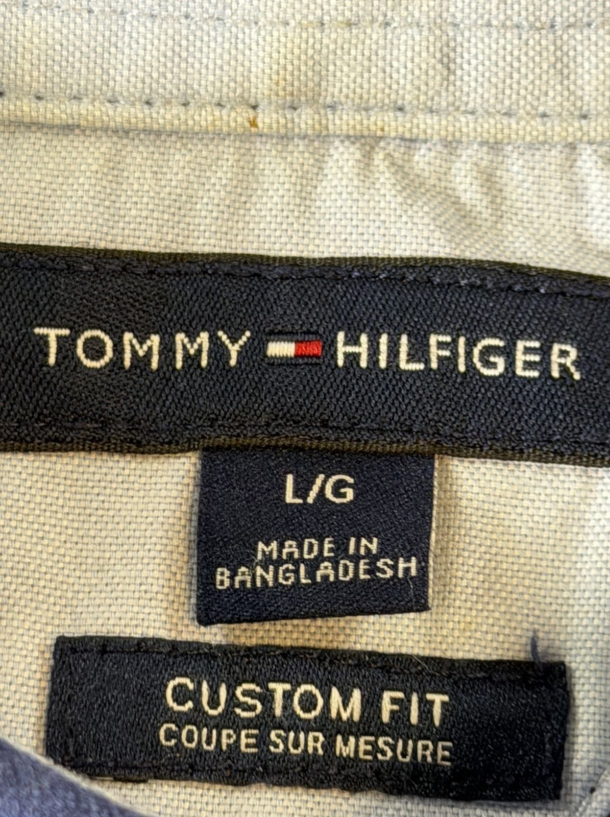Tommy Hilfiger overhemd blauw maat L Custom Fit, Tommy Hilfiger Europe B.V., Danzigerkade 165, 1013 AP Amsterdam, Nederland, Contact.nl@service.tommy.com