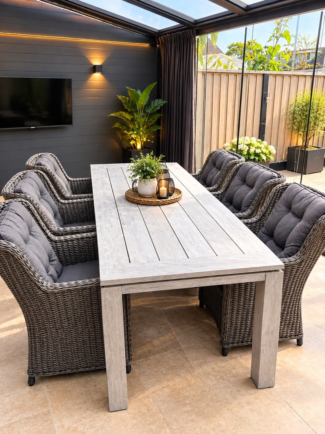 SUNS Richmond 240cm dining tuinset met 6 zitplaatsen, Tuin en Terras, Ophalen, Overige materialen, Eettafel, 6 zitplaatsen