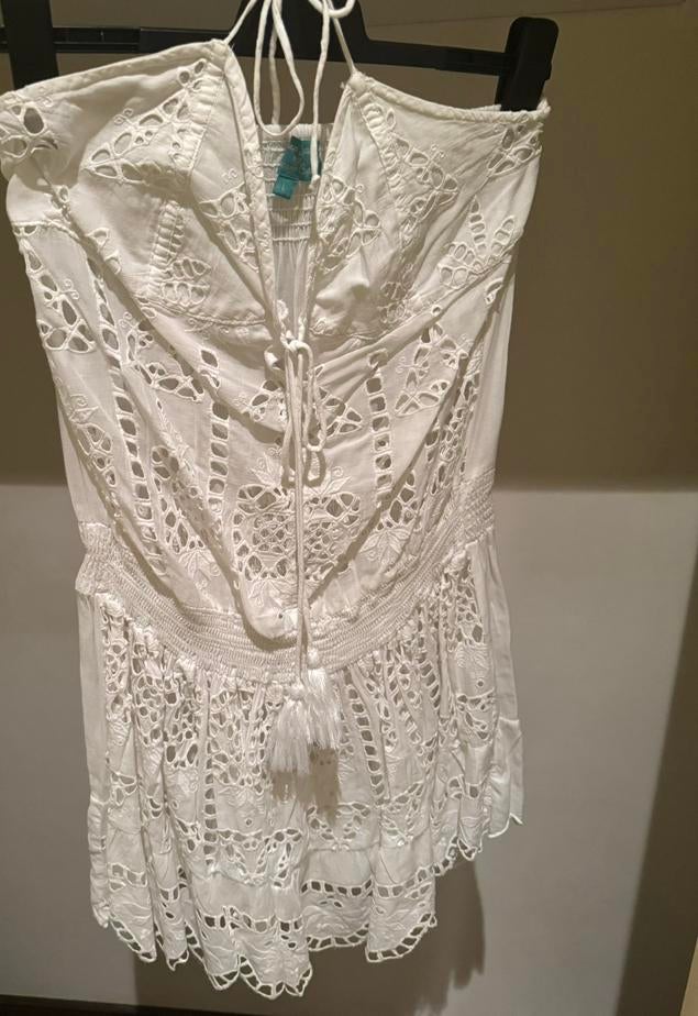 ANTICA SARTORIA • Ibiza Boho | broderie jurk | tuniek - L, Ophalen of Verzenden, Zo goed als nieuw, Maat 42/44 (L), Wit