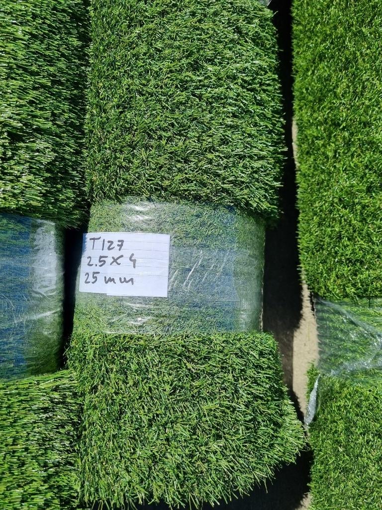 Kunstgras coupon 2.5 x 4 meter T127 25 mm, Ophalen, Nieuw, Minder dan 10 m², Kunstgras