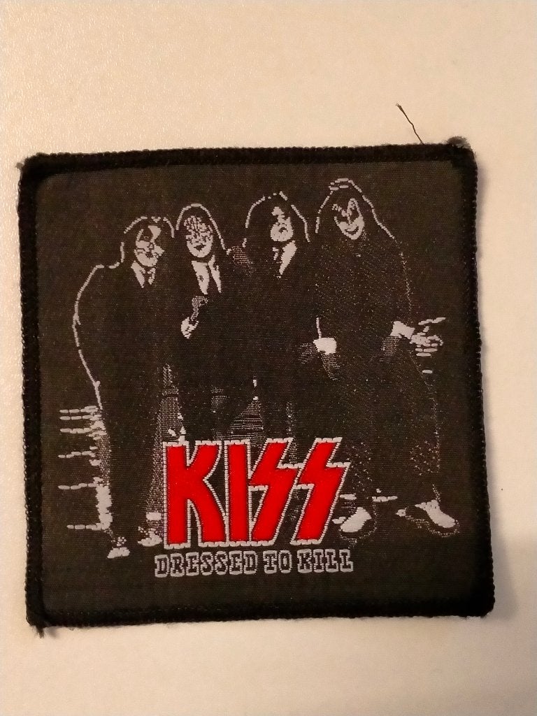 Kiss Dressed to Kill Gene Ace Peter vintage patch embleem, Verzenden, Nieuw, Kleding