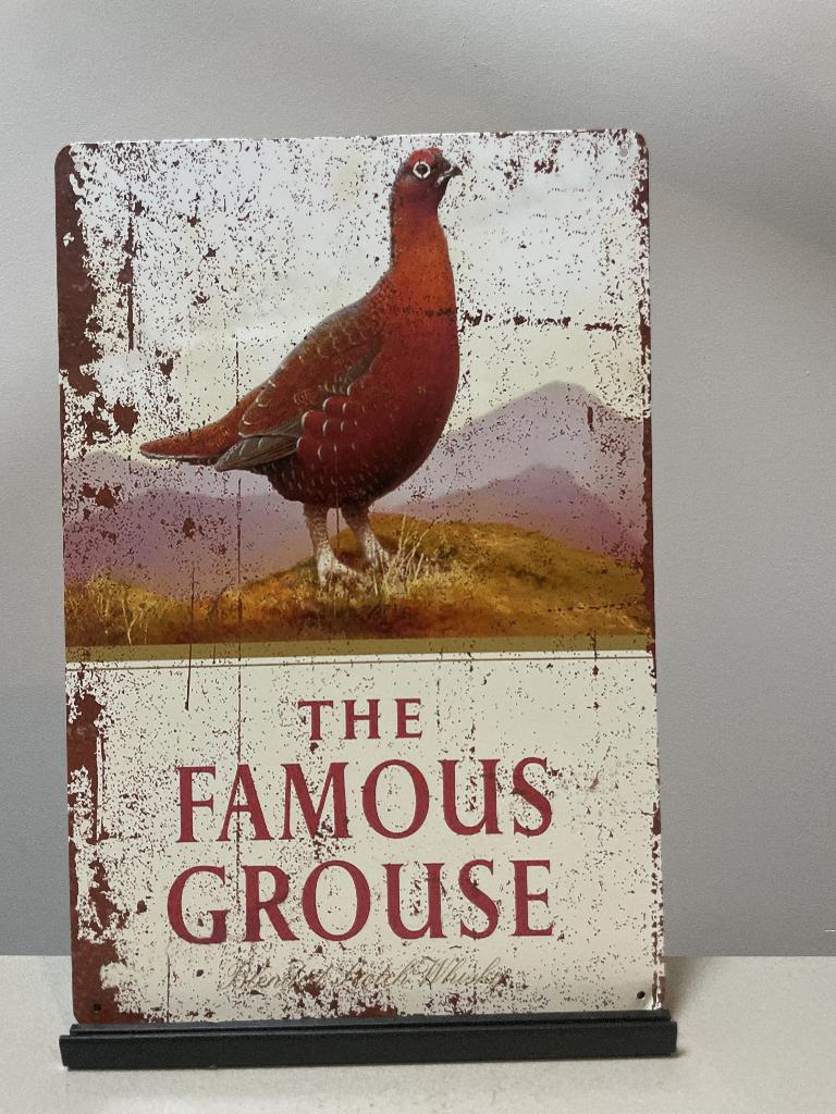 The Famous Grouse Whiskey reclamebord (Old Look), Verzamelen, Www.pand50.nl, Reclamebord, Nieuw, Ophalen of Verzenden