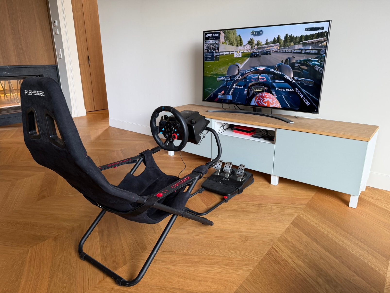 Complete F1 race-setup: Playseat + Logitech G29 + F1 24, Spelcomputers en Games, Ophalen, Zo goed als nieuw, Playseat of Racestoel