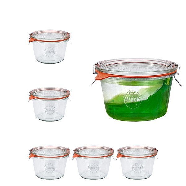 Weck Inmaakpotten Stort-Form 370 ml - 12 stuks nieuw, Ophalen, Glas, Nieuw, Voorraadpot