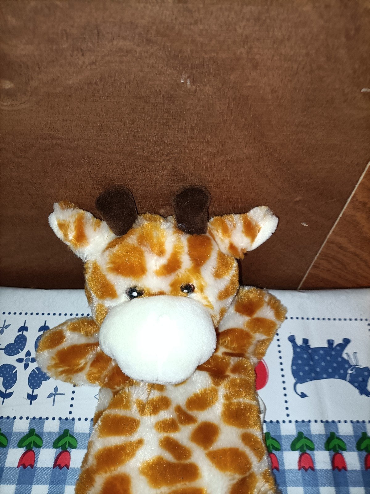 Giraffe handpop Toi-toys 34 cm groot, Ophalen of Verzenden, Zo goed als nieuw, Overige typen