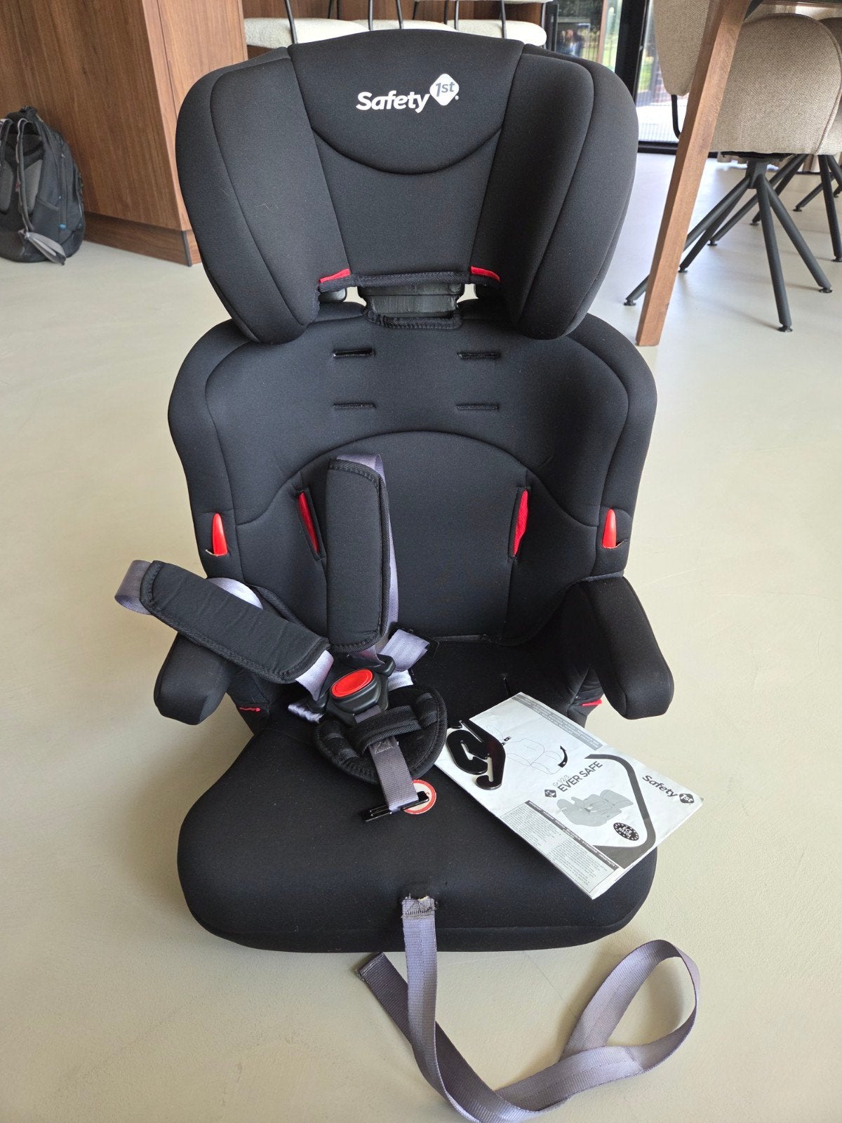 Safety 1st autostoel groep 1, 2 & 3 – zo goed als nieuw!, Autogordel, Afneembare rugleuning, Zo goed als nieuw, 9 t/m 36 kg
