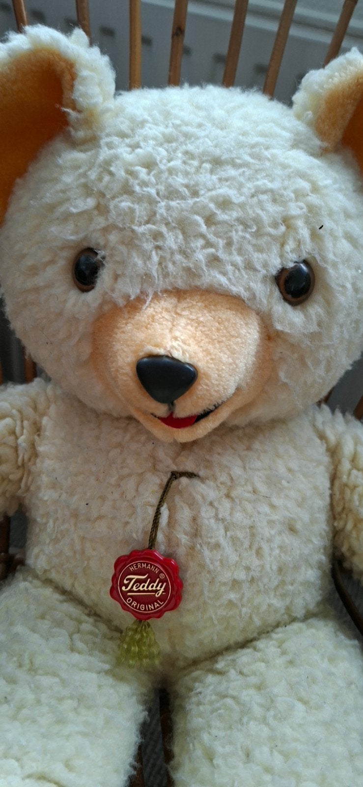 Hermann Teddy Originele Crèmekleurige Teddybeer, Overige merken, Beer, Ophalen of Verzenden, Middelgroot (20 tot 80 cm)
