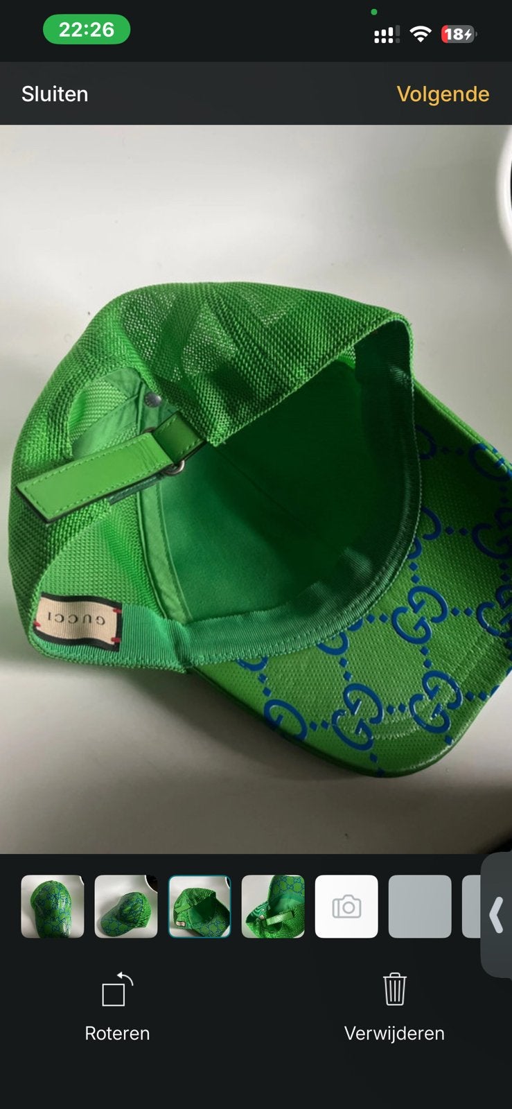 Gucci pet, Kleding | Heren, Hoeden en Petten, Ophalen of Verzenden, Zo goed als nieuw