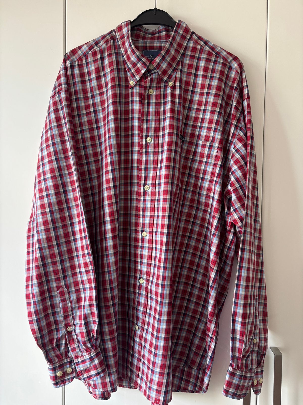 Façonnable ruitjes shirt maat XXXL, Verzenden, Zo goed als nieuw, Rood, Overige halswijdtes