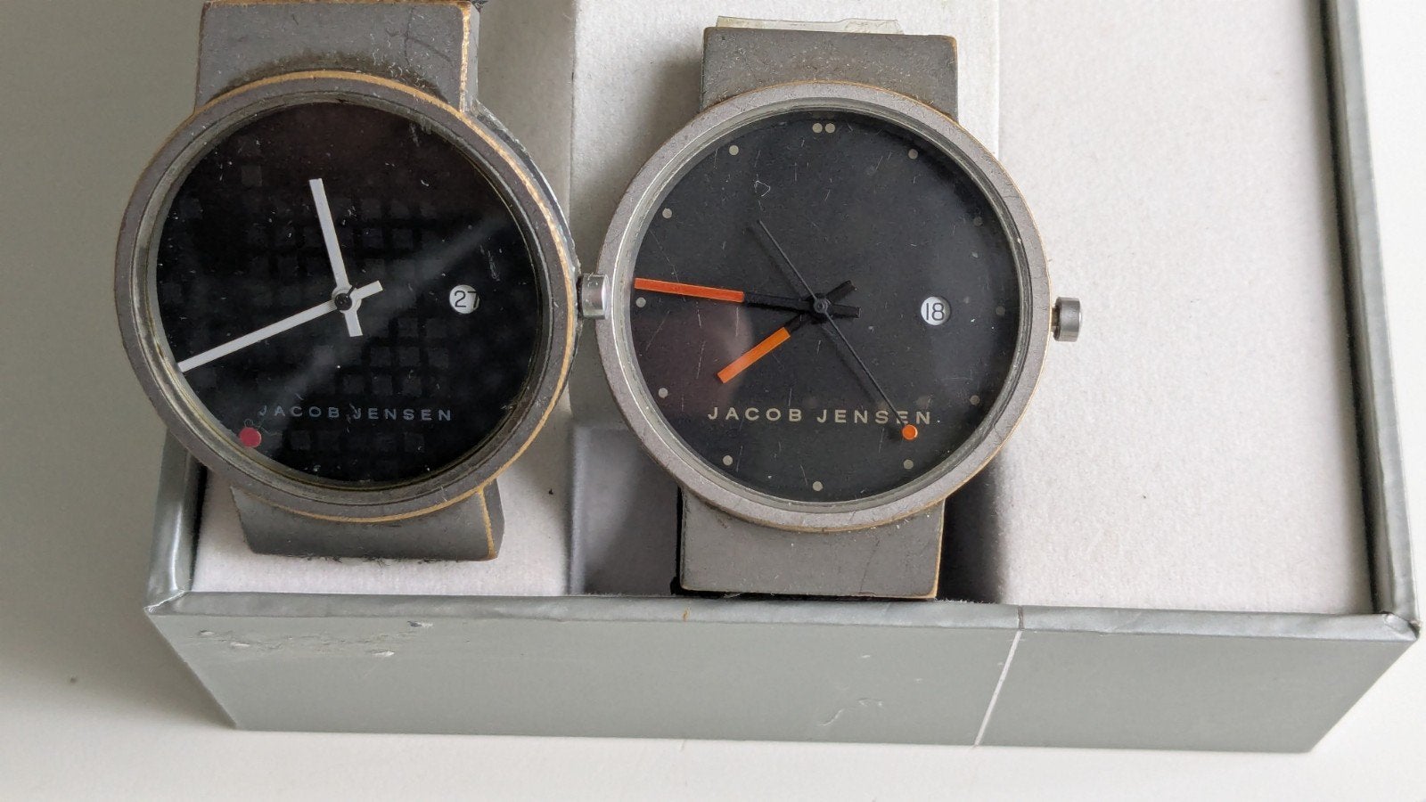 Jacob Jensen horloges - 2 stuks - Titanium, Overige merken, Overige materialen, Polshorloge, Ophalen of Verzenden