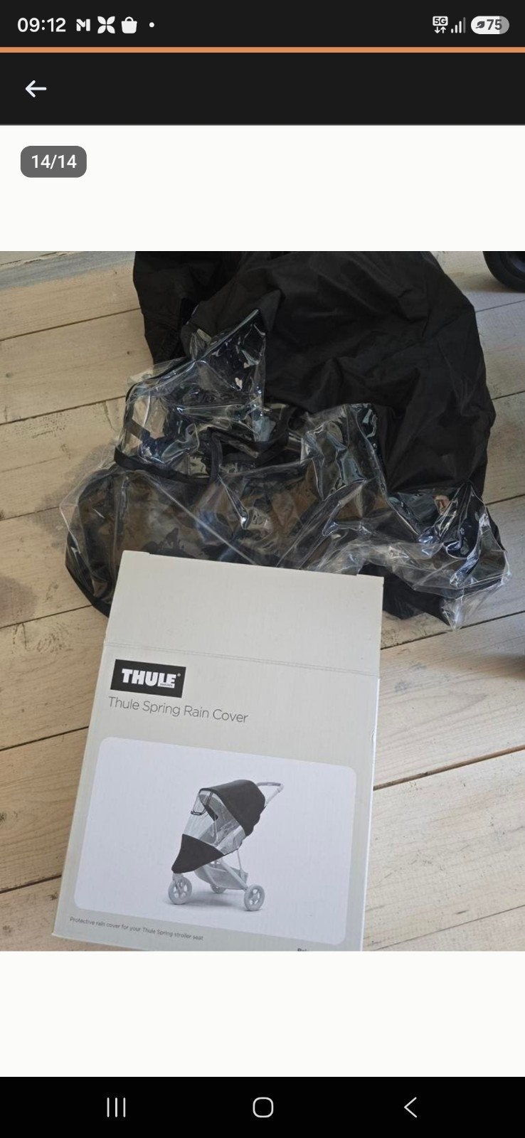 Regenhoes Thule Spring buggy - Nieuw in doos, Ophalen of Verzenden, Nieuw, Regenhoes