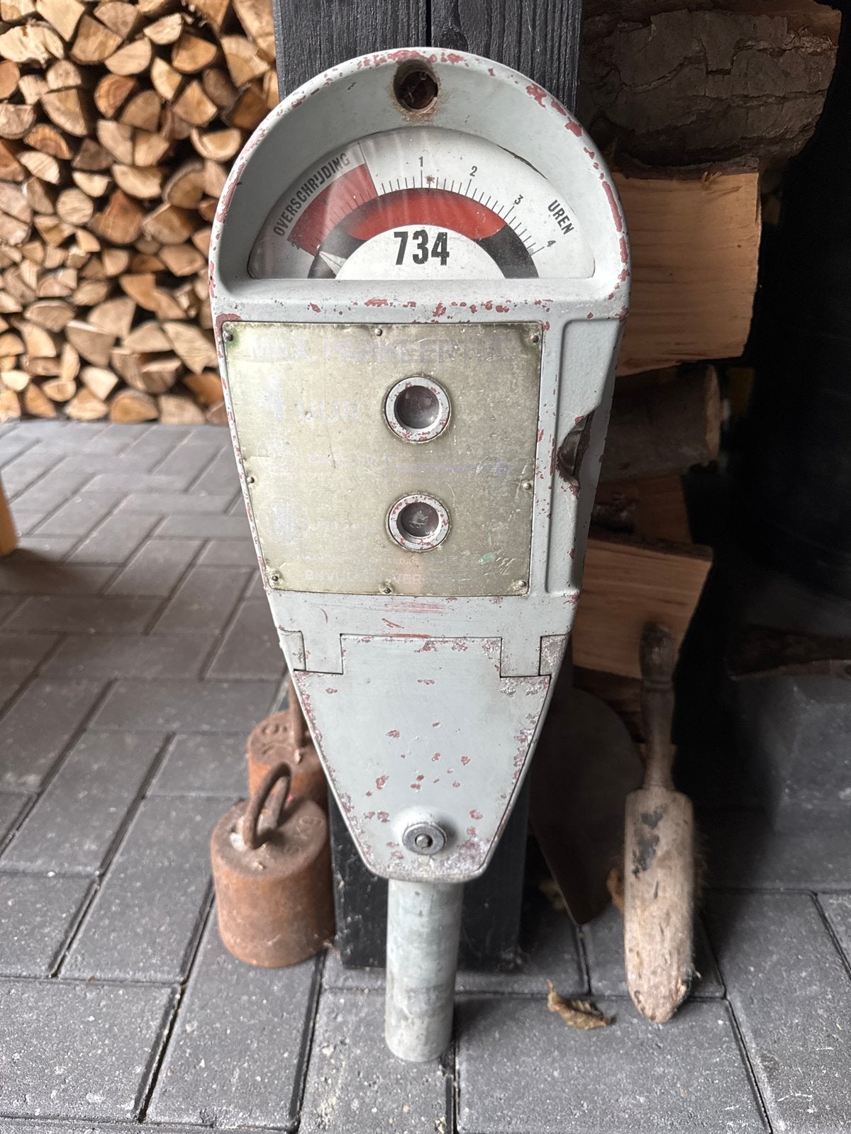 Vintage parkeermeter - Decoratief object, Ophalen of Verzenden