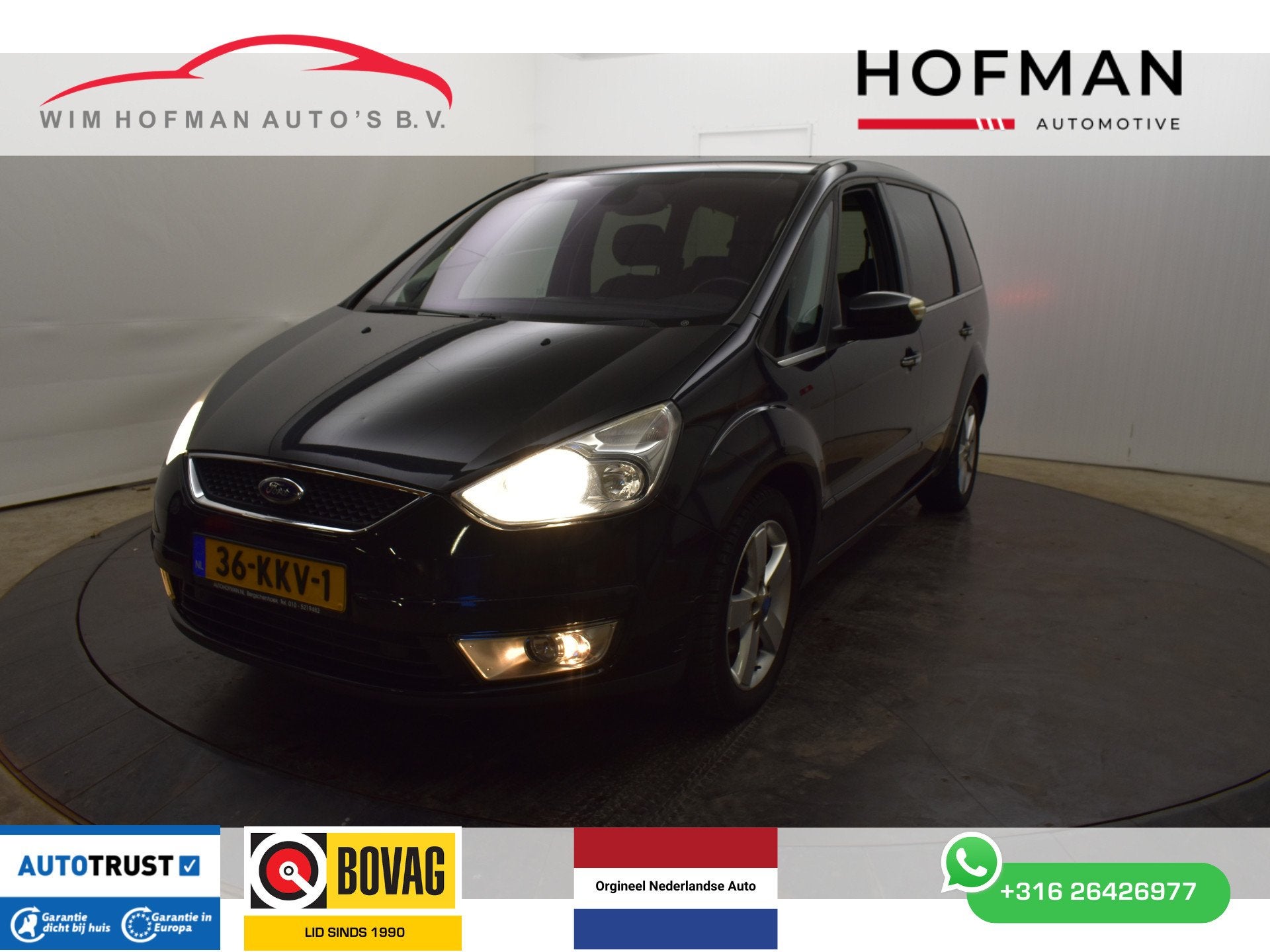 Ford Galaxy 2.0-16V Trekhaak 7 persoons APK t/m 06-2027 Tita, Auto's, Ford, Voorwielaandrijving, Gebruikt, Zwart, 4 cilinders