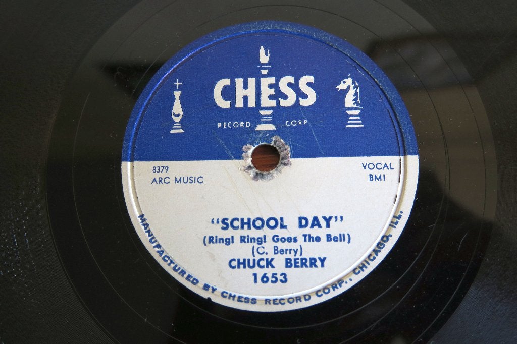 Chuck Berry School day 78rpm 78 toeren jukebox wurlitzer hit, Gebruikt, 10 inch, Ophalen of Verzenden, Overige typen