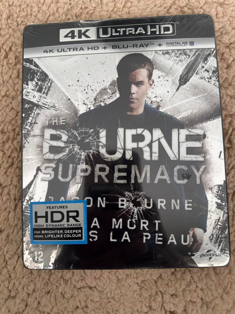 The Bourne Supremacy 4K Ultra HD + Blu-Ray (Nieuw), Ophalen of Verzenden, Nieuw in verpakking, Thrillers en Misdaad