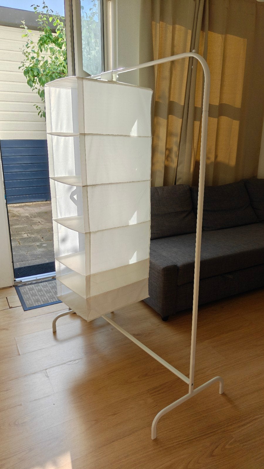 IKEA Mulig + Skubb (Clothes Rack + Hanging Organizer) White, Kleding | Dames, Kledingrekken, Ophalen, Zo goed als nieuw