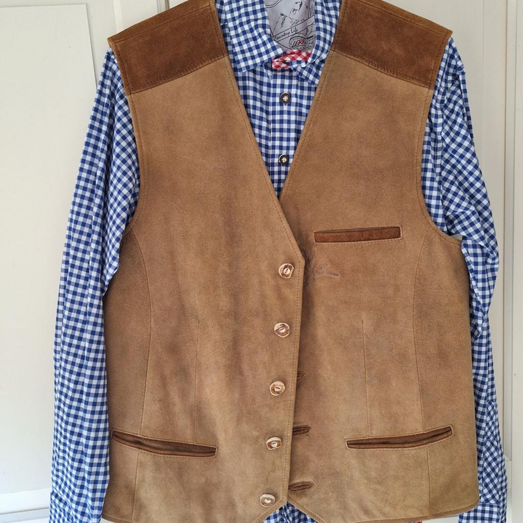 Leren trachten gilet 50 oktoberfeest, Ophalen, Gedragen, Maat 48/50 (M), Spieth en Wensky