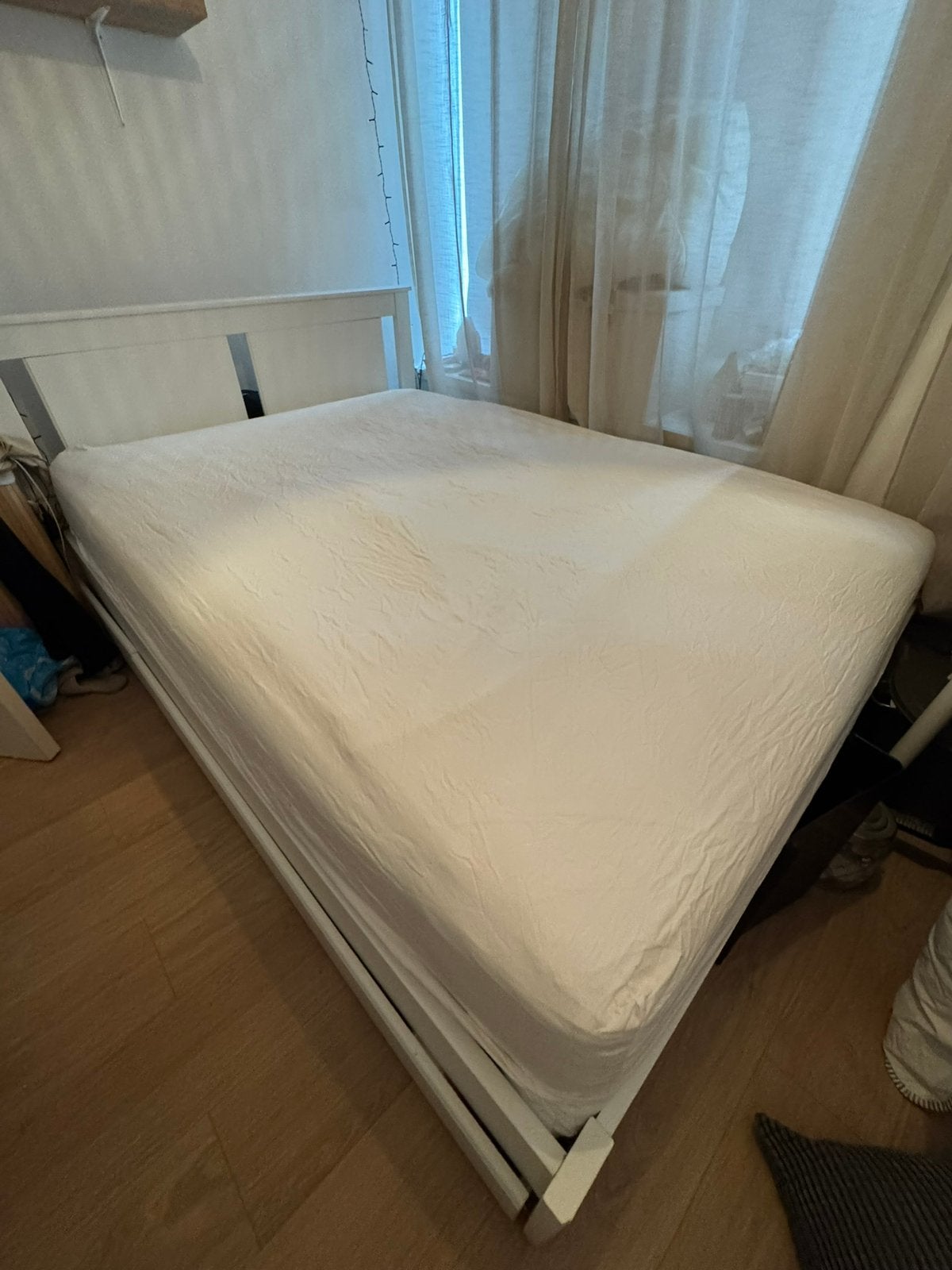Ikea bed 1,40 wit, Ophalen, Zo goed als nieuw, Tweepersoons, 140 cm