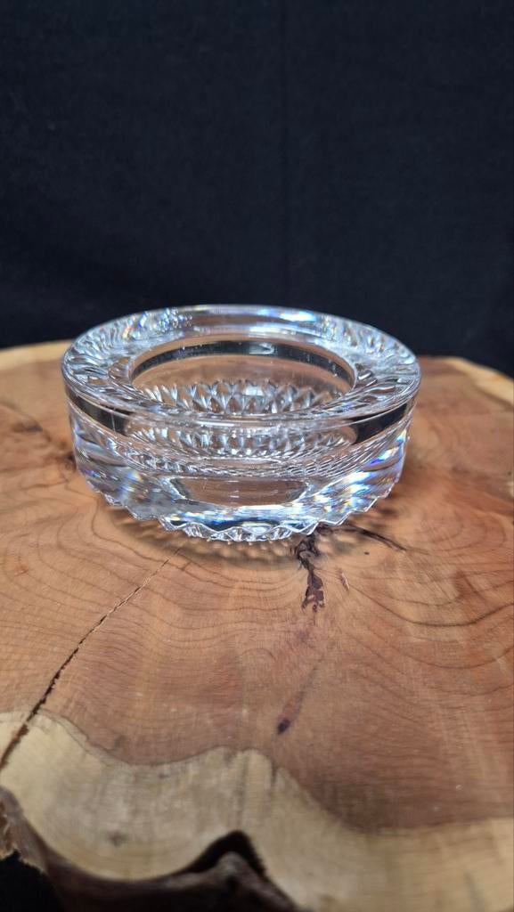 Vintage Royal Leerdam kristalgeslepen kandelaar, Ophalen of Verzenden, Kristal