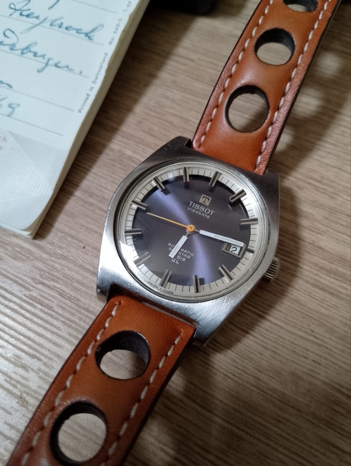 Vintage TISSOT PR516 GL herenhorloge in doos, Sieraden, Tassen en Uiterlijk, Staal, Met bandje, Tissot, Polshorloge