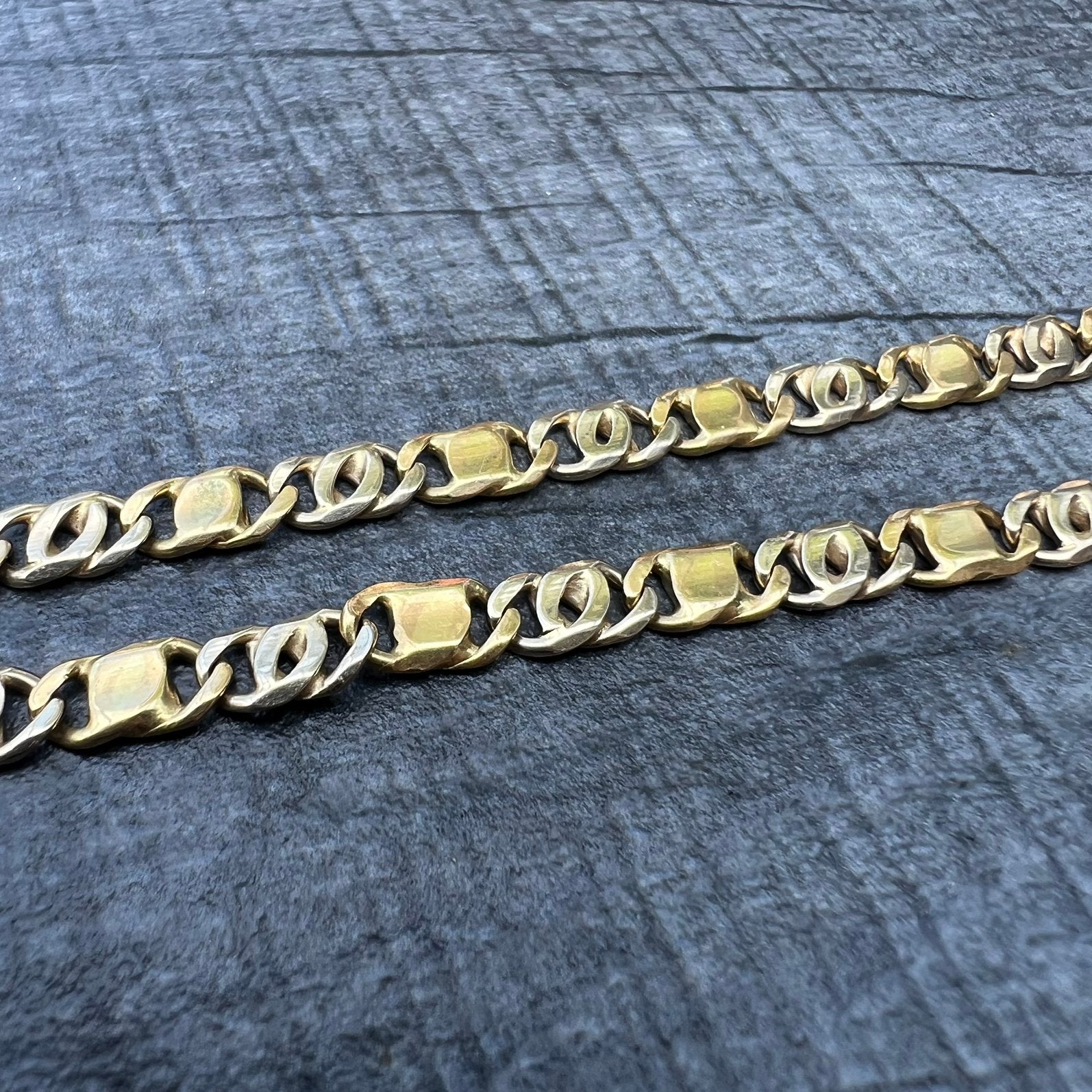 18k gouden ketting massief 30 gram valkenoog schakel, Ophalen of Verzenden, Zo goed als nieuw, Goud