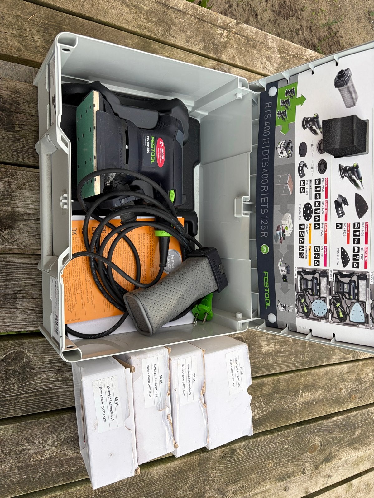 Festool RTS 400 REQ-Plus Vlakschuurmachine met accessoires