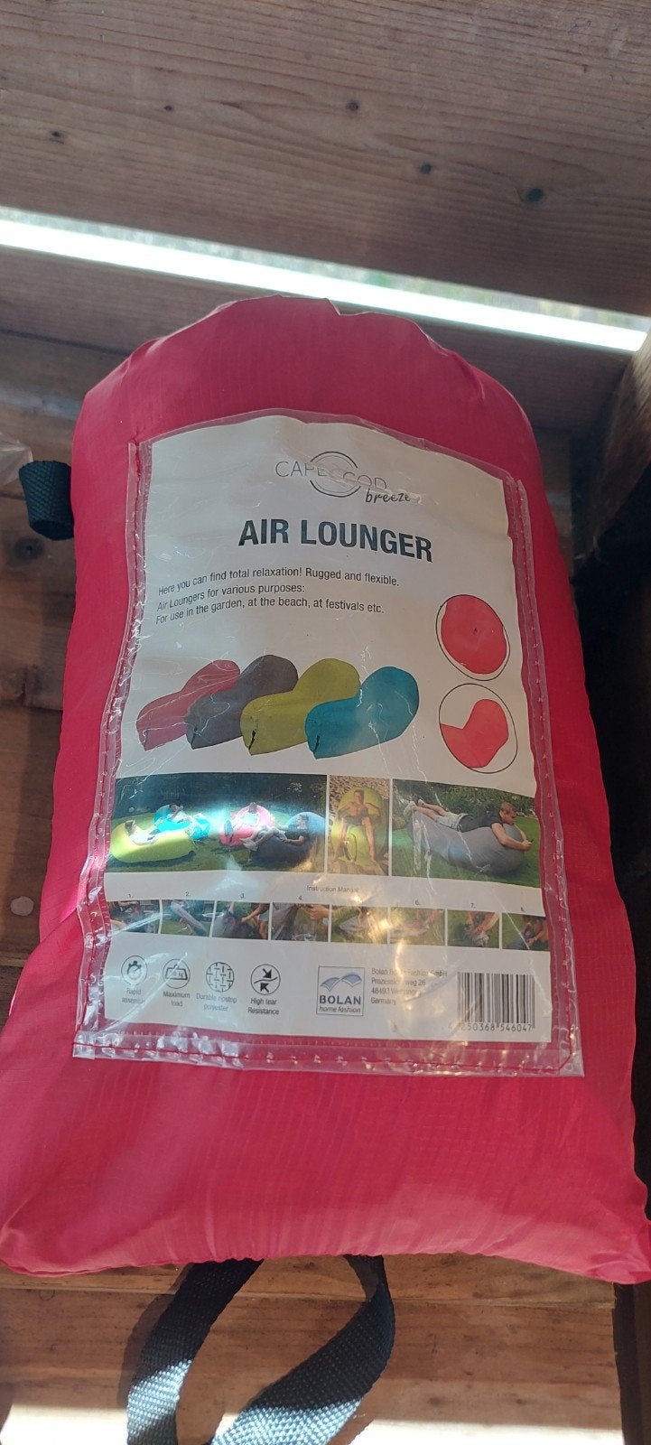 Rode Air Lounger - Comfortabel en Draagbaar, Ophalen