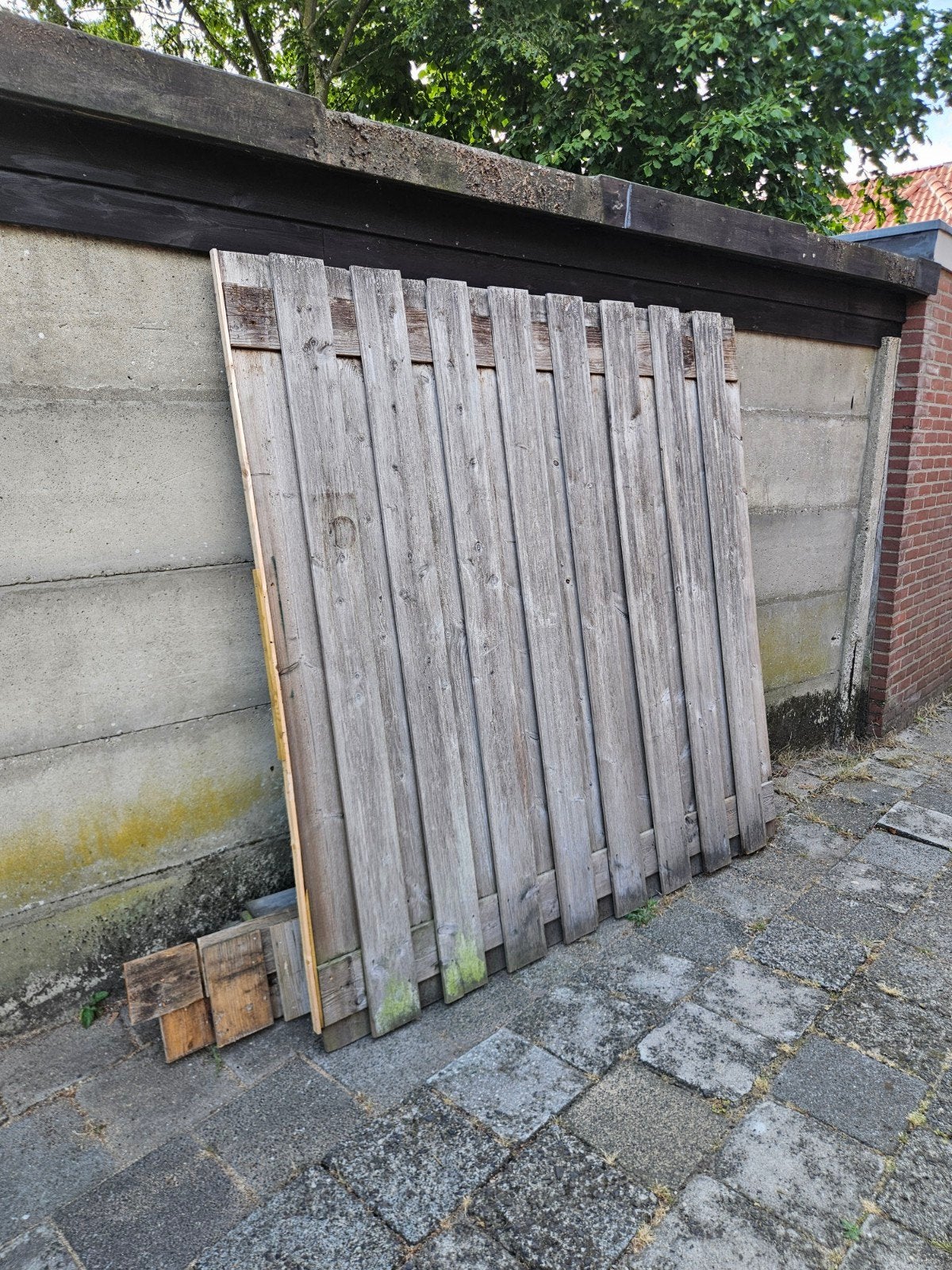 Douglas schutting (200x200) met losse planken, Ophalen, Minder dan 3 meter, Hout, 1 tot 2 meter