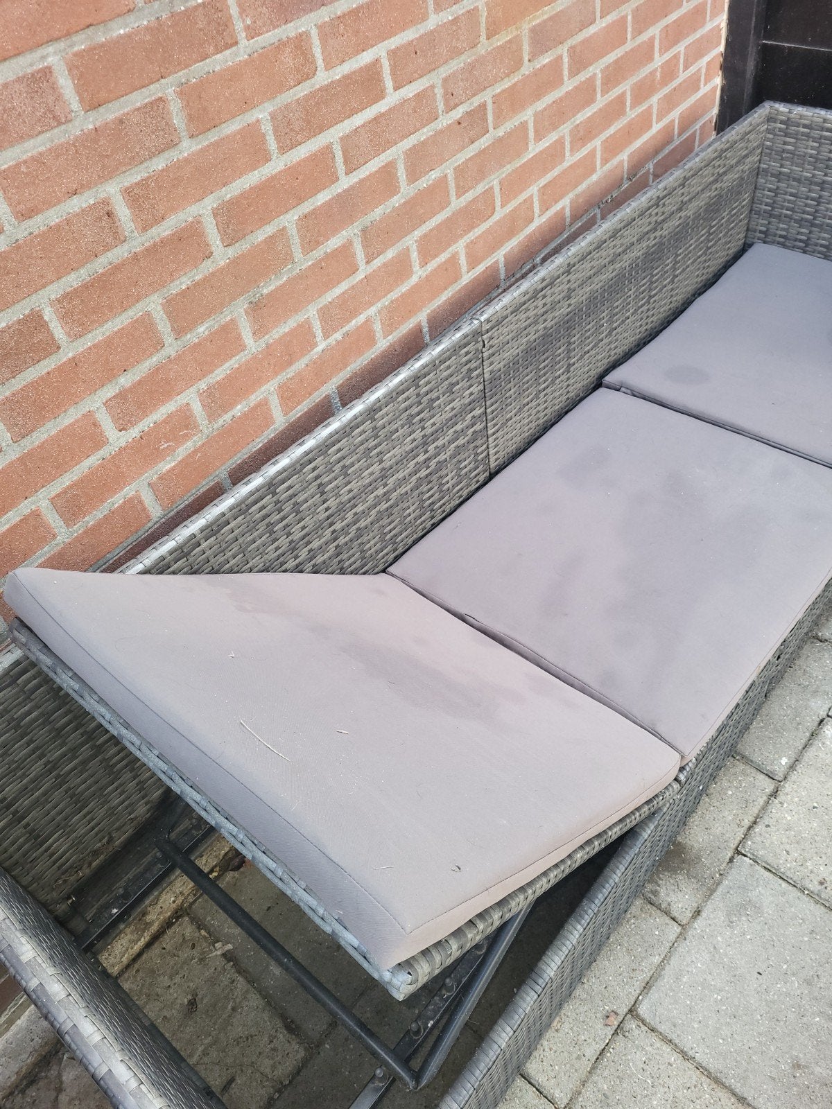 loungebank, Ophalen of Verzenden, Gebruikt, Rotan, Verstelbaar