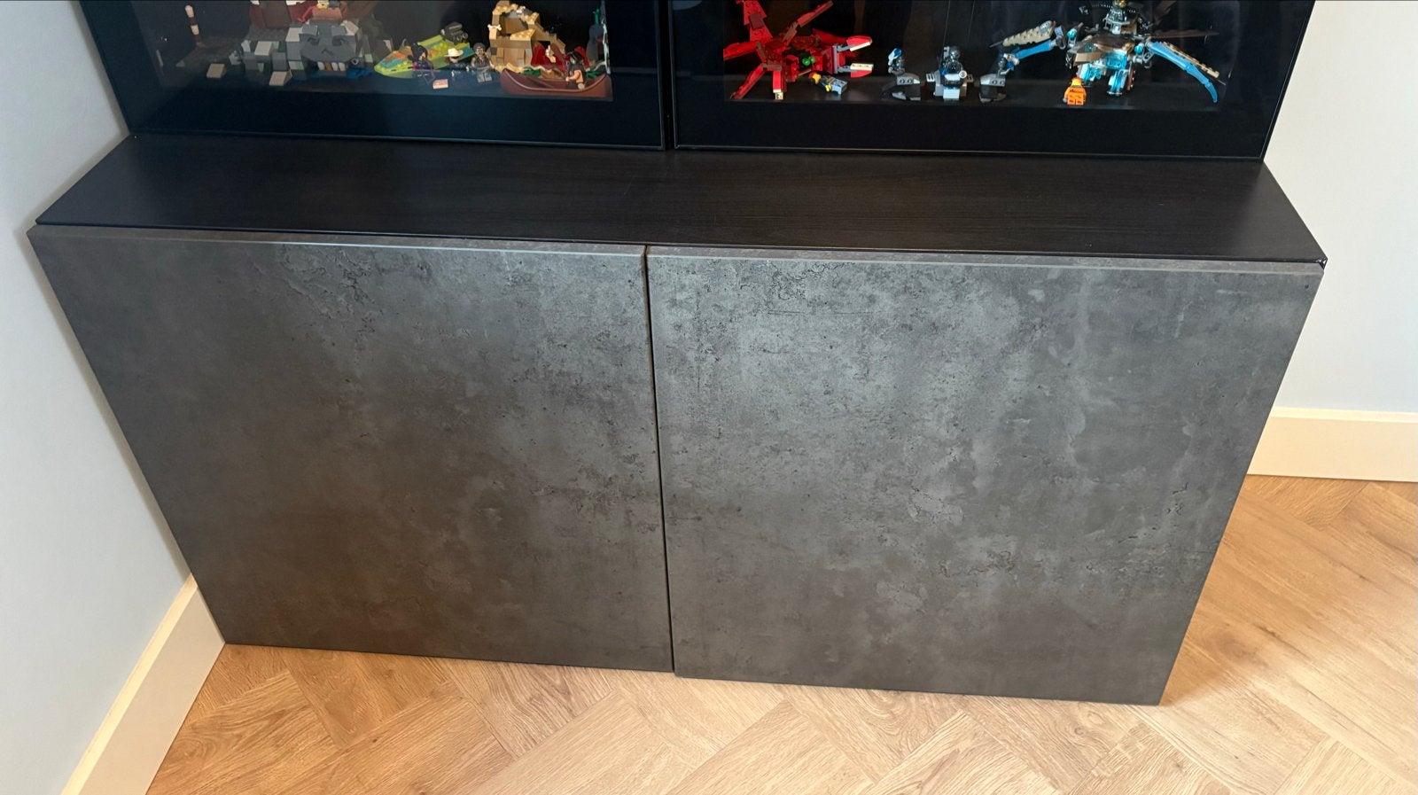 IKEA BESTÅ kast met KALLVIKEN deuren (120x40x64 cm), Ophalen, Zo goed als nieuw