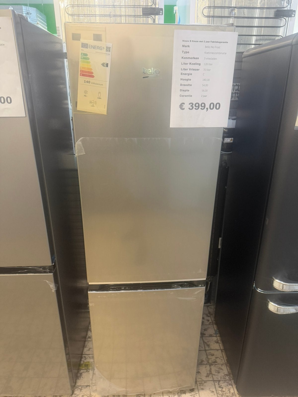 Beko koelvriescombinatie nieuw no frost, Ophalen, Beko, 200 liter of meer, Beko