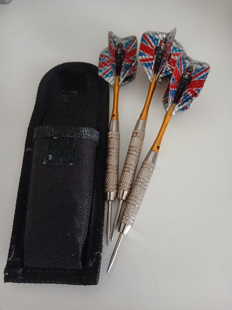 Darts met Union Jack flights en hoesje, Ophalen of Verzenden, Flights