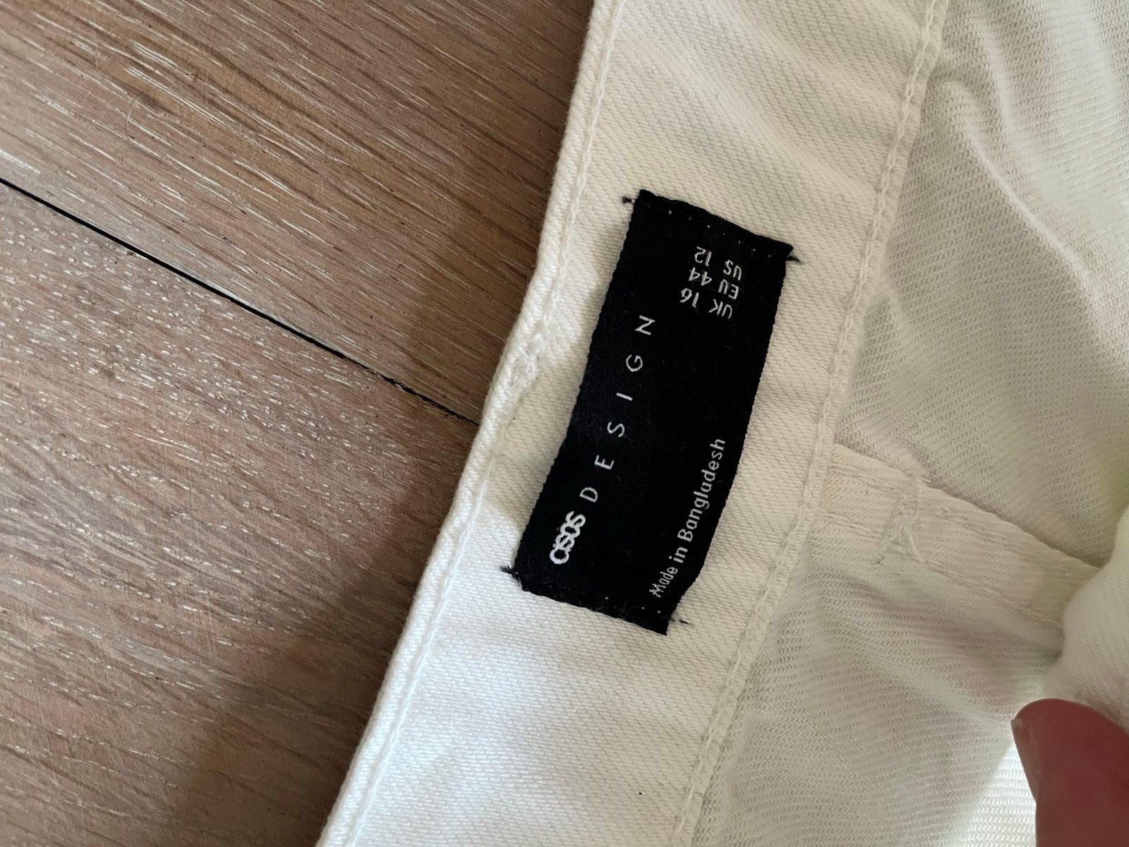 ASOS DESIGN Wide Leg Broek Wit Maat 42, Kleding | Dames, Ophalen of Verzenden, Gedragen, Maat 42/44 (L), Wit