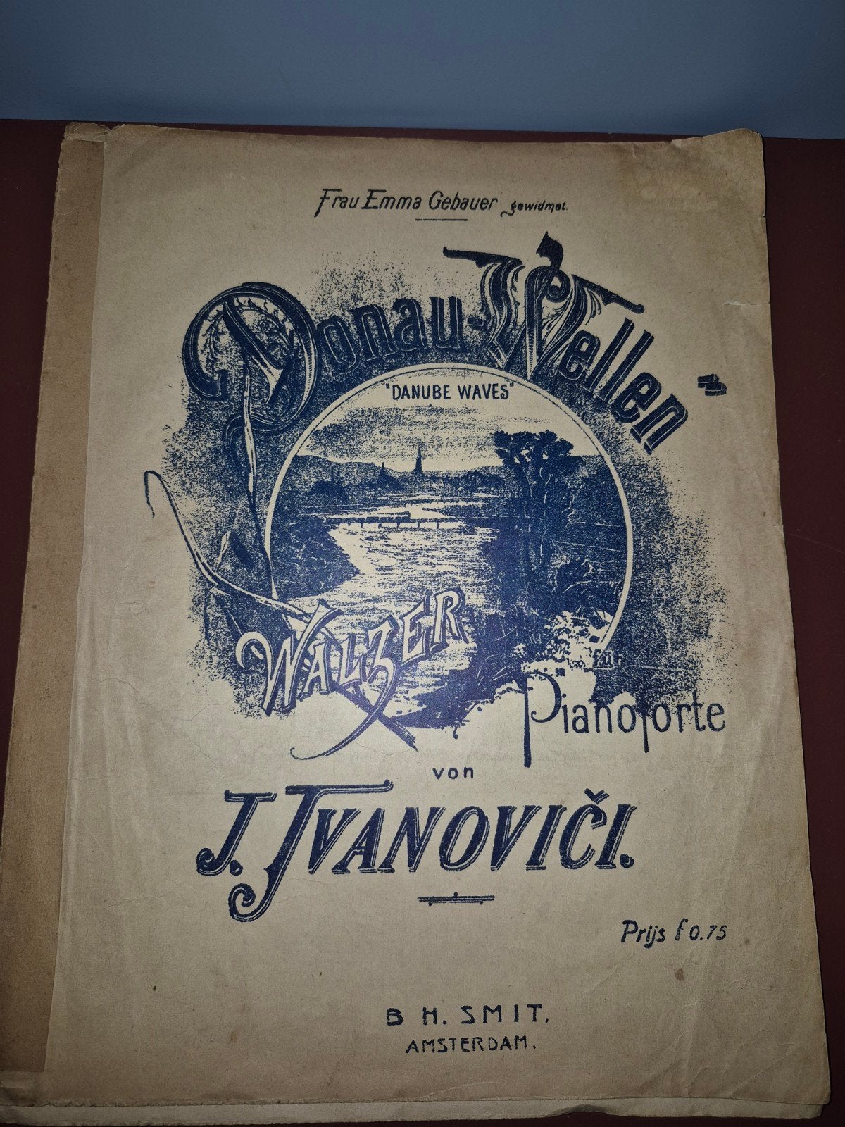 Donau-Wellen Walzer Pianoforte - J. Ivanovici (bladmuziek), Gebruikt, Klassiek, Ophalen of Verzenden, Artiest of Componist