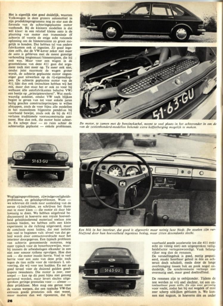 Autovisie test VW 411 1968, Boeken, Auto's | Folders en Tijdschriften, Ophalen of Verzenden, Gelezen, Volkswagen