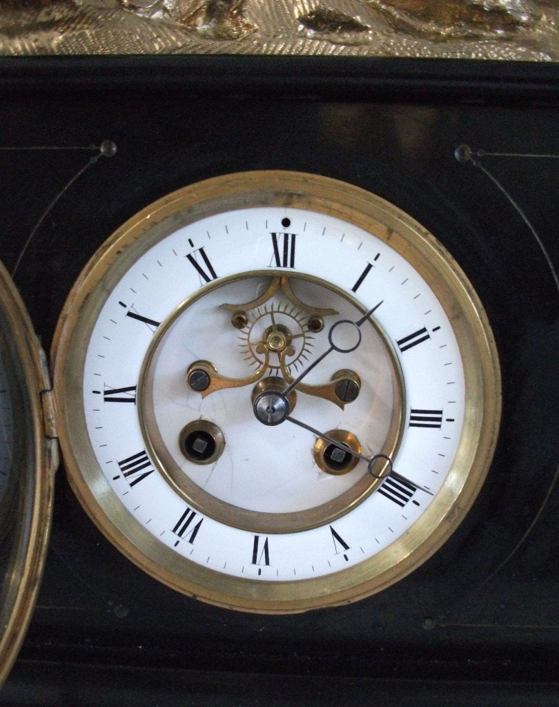 Vergulde Bronzen Pendule van P.J. MÊNE ( 1847 ), Ophalen of Verzenden