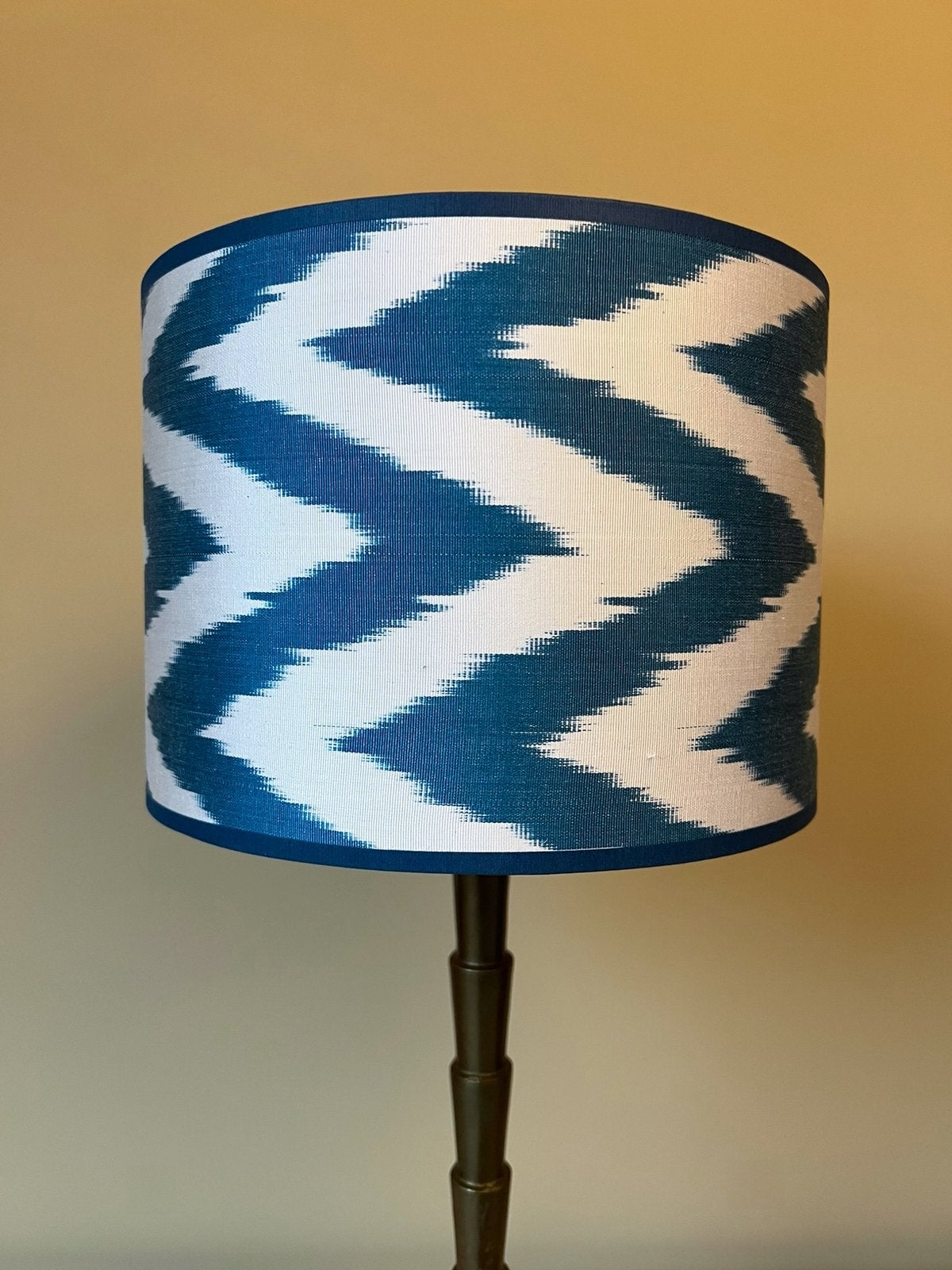 Blauwe lampenkap - diverse afmetingen mogelijk - handgemaakt, 25 cm, Blauw, Rond, Nieuw