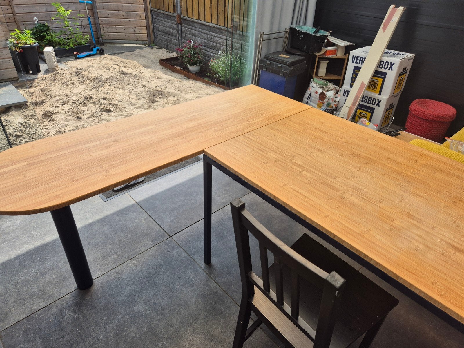 Bureau met zijstuk, Huis en Inrichting, Ophalen, Gebruikt, 80 cm, 150 cm