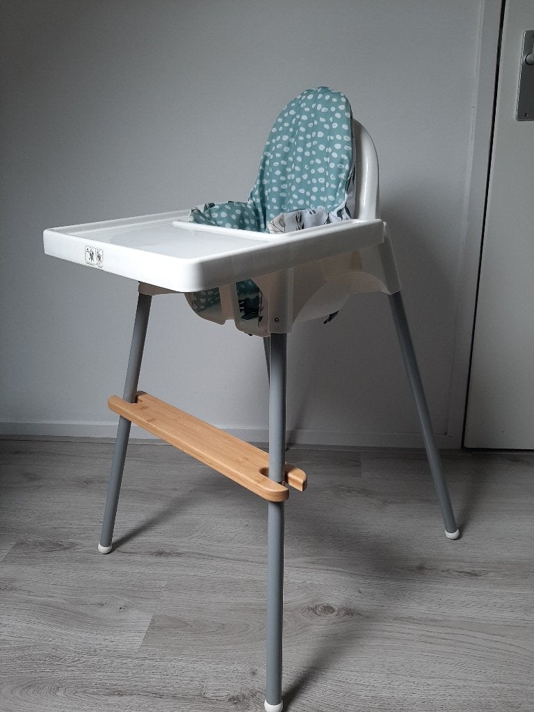 Ikea Antilop hoge kinderstoel met blad en kussen+hoes, Ophalen, Zo goed als nieuw, Stoel(en)